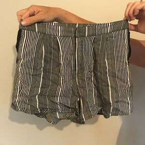 Abercrombie black and white striped soft shorts